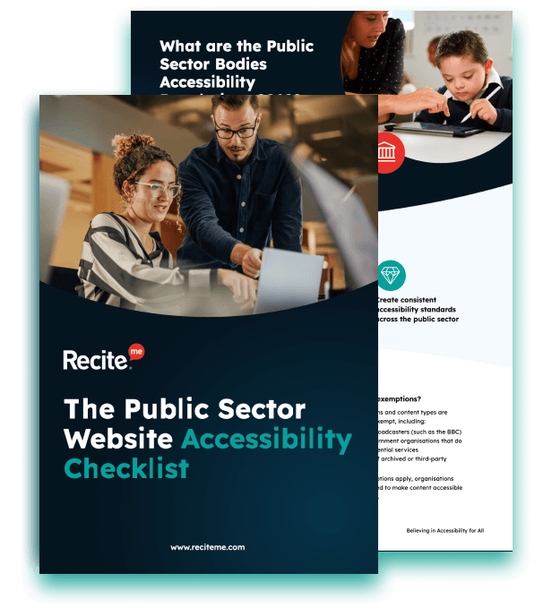 The Public Sector Website Accessibility Checklist Mockup