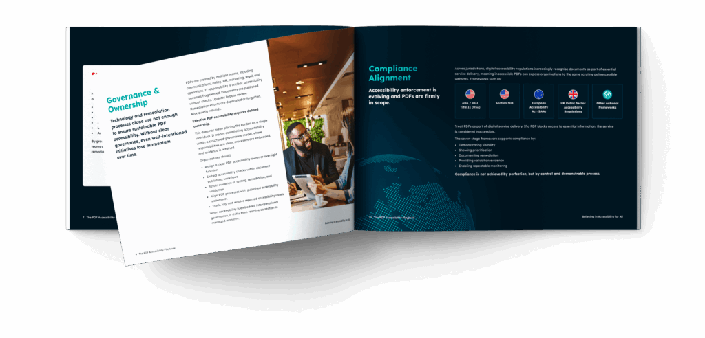 Mockup of the PDF Accessibility Playbook