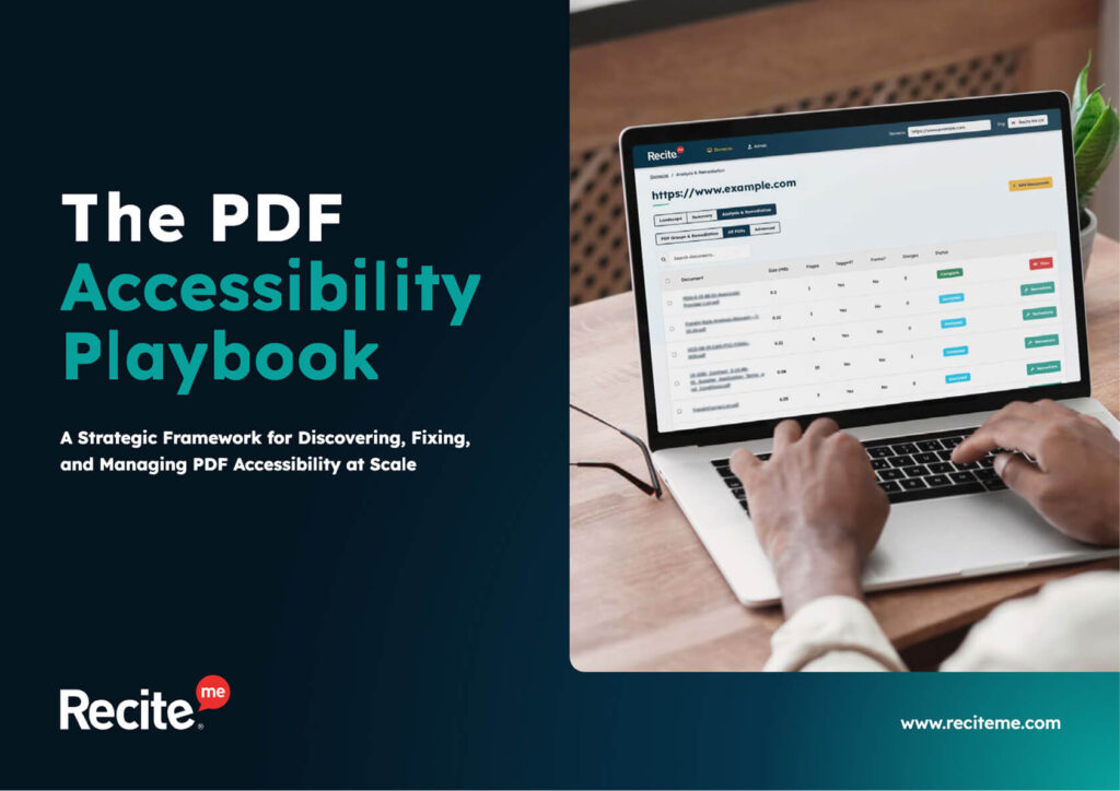 Page 1 of the PDF Accessibility Playbook