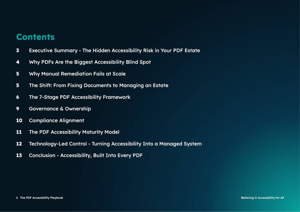 Page 2 of the PDF Accessibility Playbook