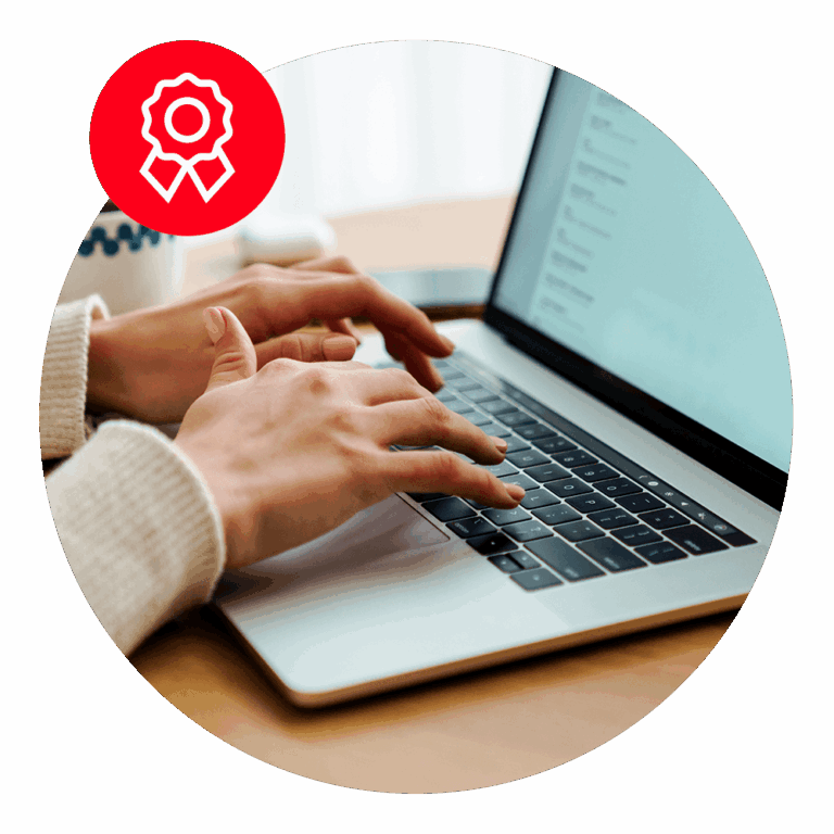 a person using a laptop